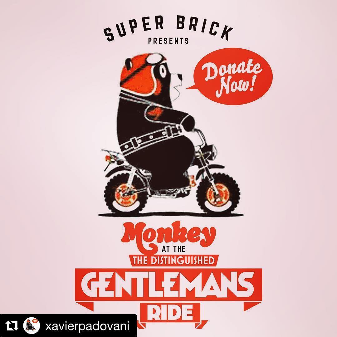 MOTORCYCLES UNITE FOR PROSTATE CANCER & MEN’S HEALTH FOR THE MOVEMBER FOUNDATION – TAKING PART IN THE LONDON RIDE – PLEASE SUPPORT ( Will pay back in Champagne) www.gentlemansride.com/fundraisers/SuperBrickGarage  On a ’67 Honda Monkey Bike THIS SUNDAY! Please donate a little 🙏 💰 🙏 (link in above big up to @rzo1 for making up the flyer in his lunch break ⚡⚡⚡